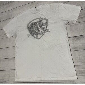 Big Ass Fans Employee Promo Graphic T Shirt Safer Healthier Productive Size XL